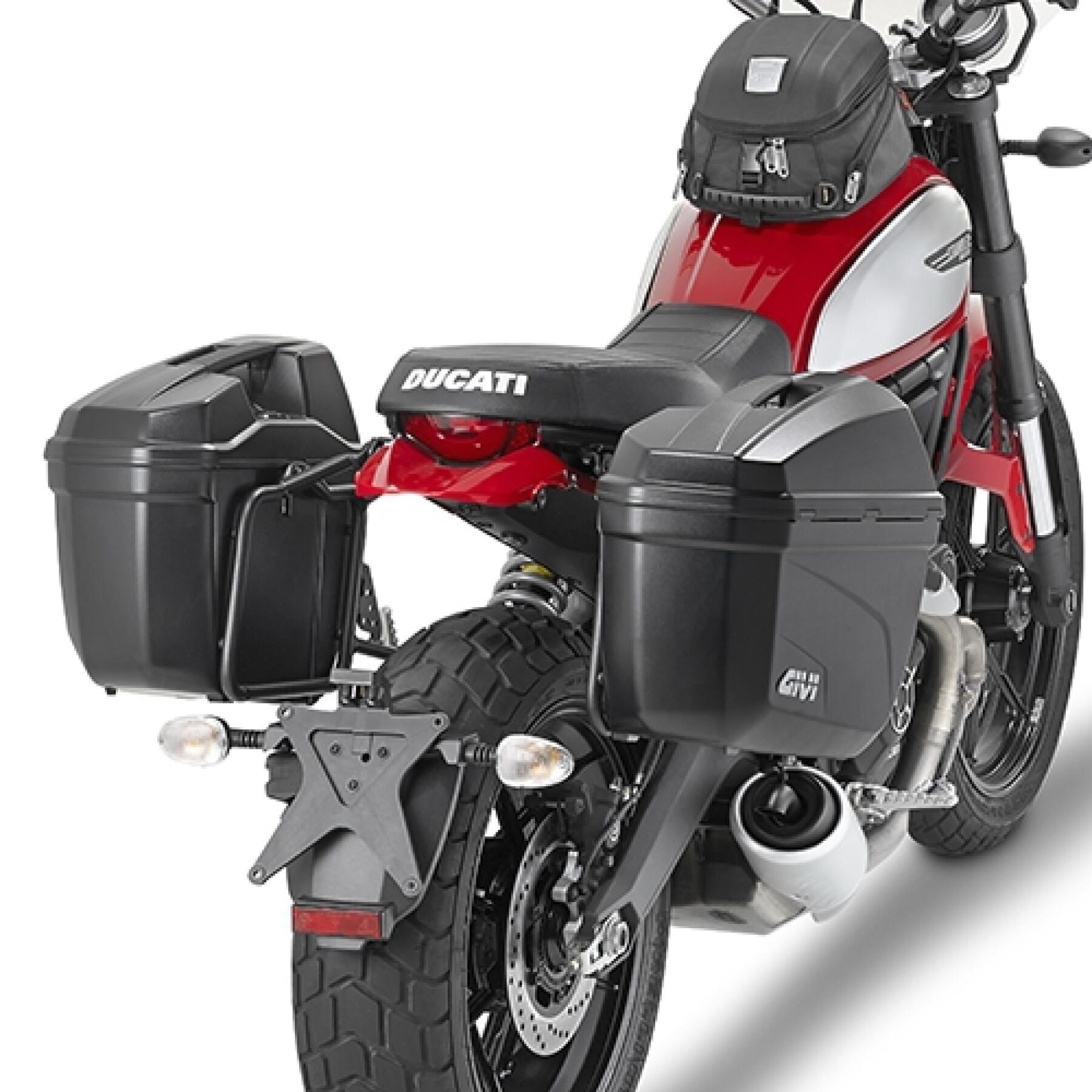 Soporte de la maleta lateral de la moto Givi Monokey Ducati Scrambler 400 (16 À 20)